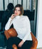 dolcevita donna in cotone leggero bianco MARSHMALLOW