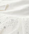 Abito bambina a maniche lunghe in cotone e tulle bianco MARSHMALLOW/grigio ARGENT