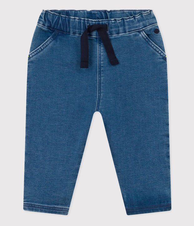 Jeans beb&egrave; in denim eco-sostenibile blu