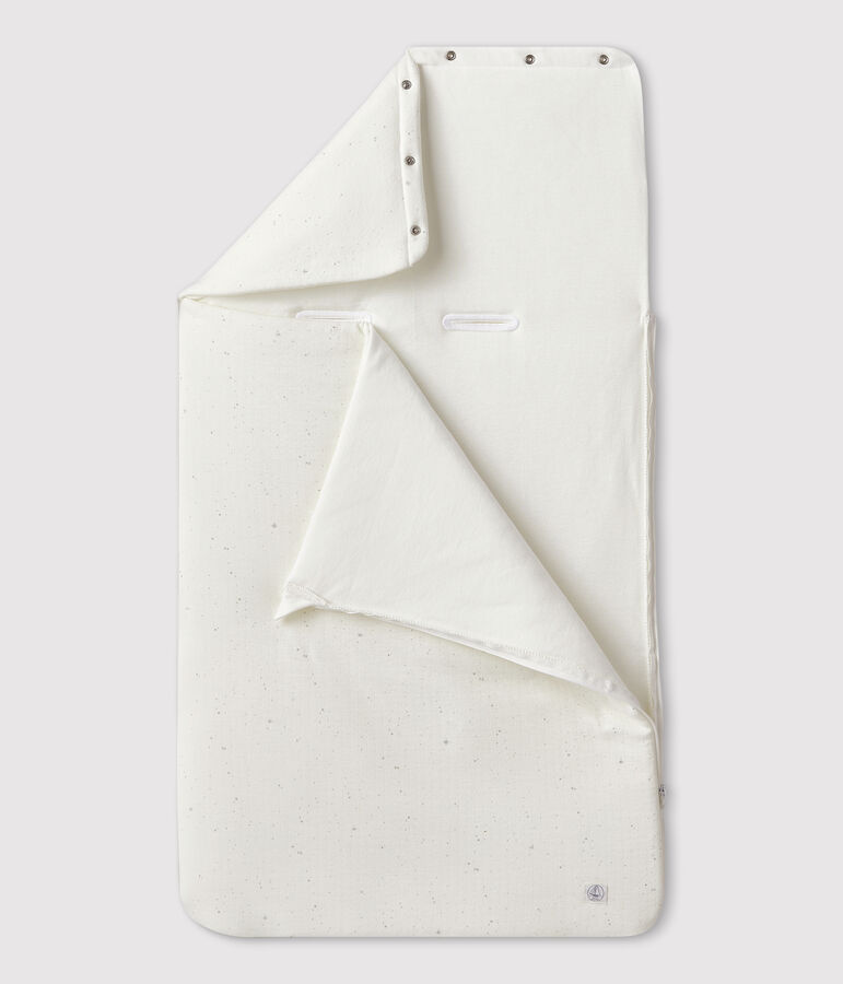 Nido d'angelo bianco beb&egrave; in tubique di cotone biologico bianco MARSHMALLOW