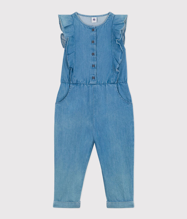 Tutina bambina denim blu