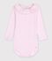 Body con colletto in cotone tinta unita neonata BARELY