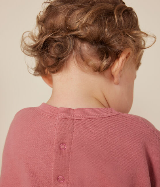 Maglia in tessuto felpato neonato rosa ROSEWOOD