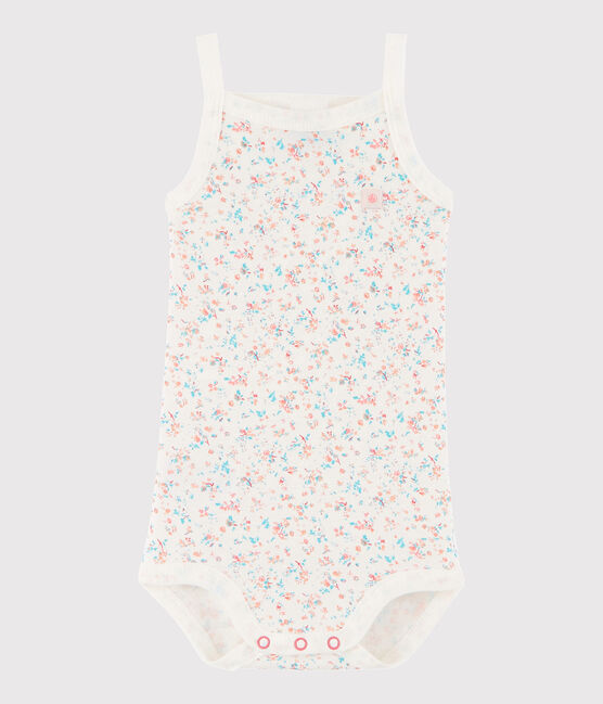 Body con spalline bebè femmina bianco MARSHMALLOW/bianco MULTICO