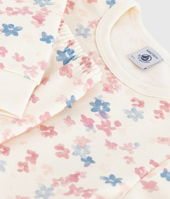 Pigiama bambino in tessuto felpato con stampa a fiori MILK/ MULTICO