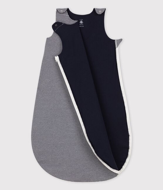 Sacco nanna neonato in cotone a righe TOG 1 blu SMOKING/bianco MARSHMALLOW