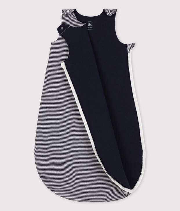 Sacco nanna leggero beb&egrave; in cotone blu/bianco