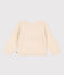 Cardigan in cotone bambina ecru AVALANCHE