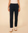 Pantaloni in cotone e elastan donna blu SMOKING