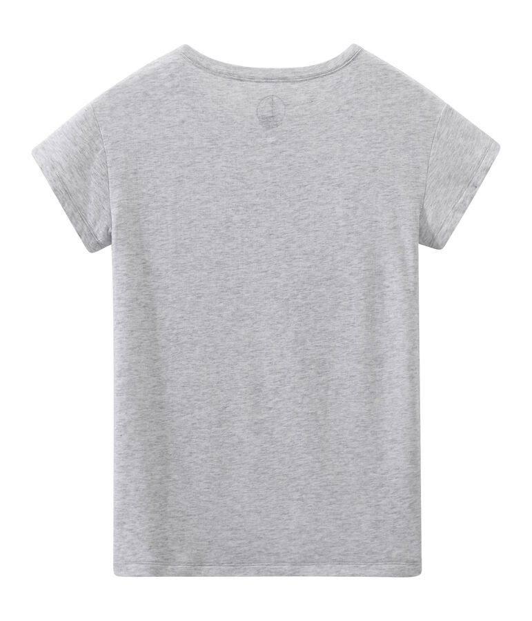 Topdonna in cotone tubique leggero grigio