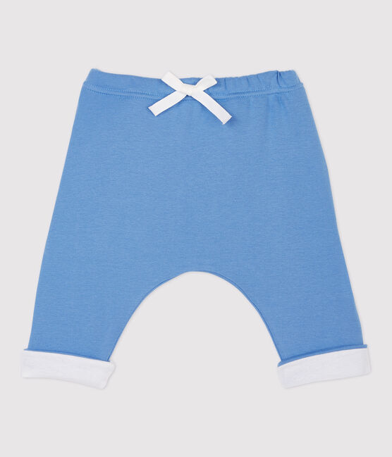 Pantaloni bebè in cotone biologico blu ALASKA