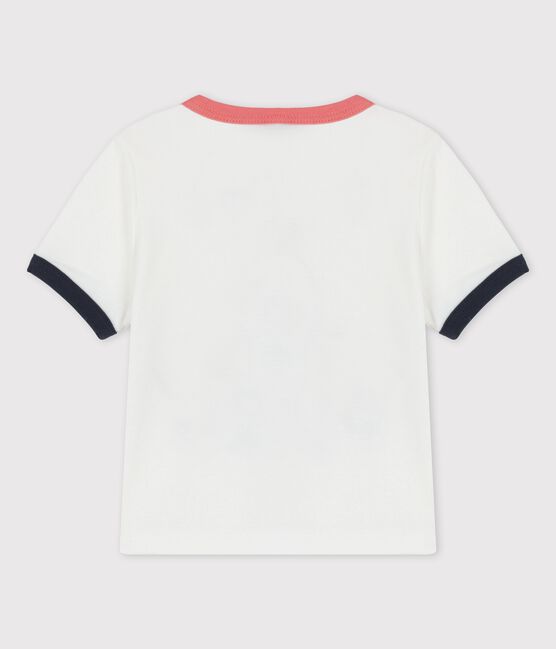 T-shirt a maniche corte bebè in cotone biologico con motivo bianco MARSHMALLOW
