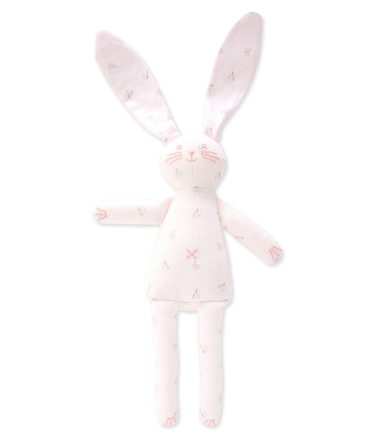 Doudou lapin rosa VIENNE/bianco ECUME/ MULTICO