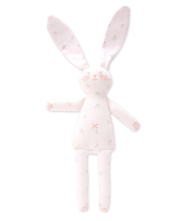 Doudou lapin rosa/bianco/multicolore