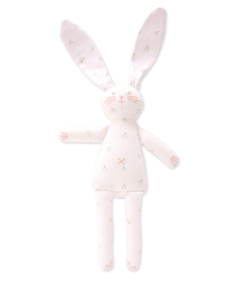 Doudou lapin rosa/bianco/multicolore