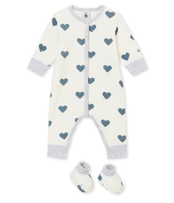 Coordinato notte per bebé femmina bianco MARSHMALLOW/blu ASTRO