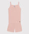 Pigiama shorts e canotta a tinta unita in cotone e lyocell bambino rosa SALINE