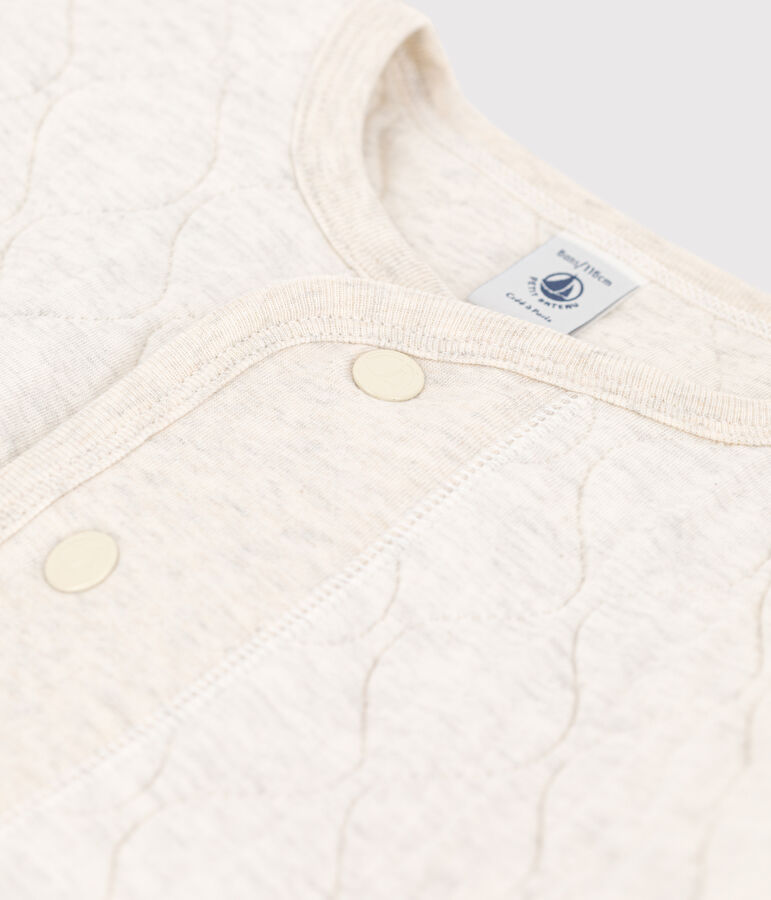 Cardigan bambina in tubique beige MONTELIMAR CHINE