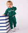 Pantaloni in cotone tinta unita neonato verde EVERGREEN
