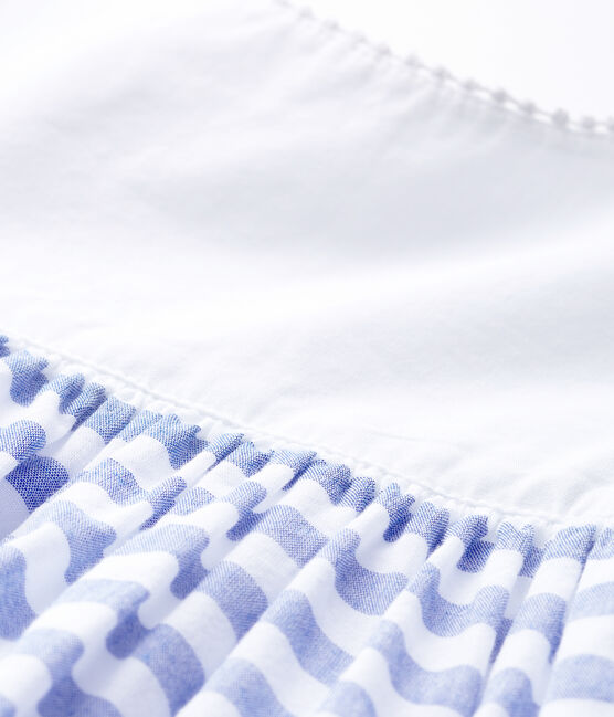 Abito a manica corta bebè femmina bianco MARSHMALLOW/blu RIYADH