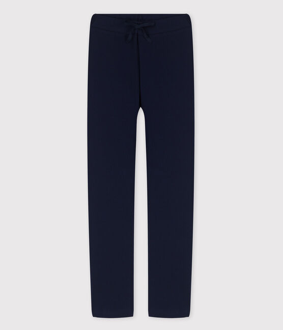 Pantaloni in cotone BIO donna blu SMOKING