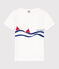 T-shirt a maniche corte in cotone bambino bianco ECUME/bianco MULTICO