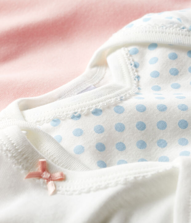 Trio body manica corta beb&egrave; femmina multicolore