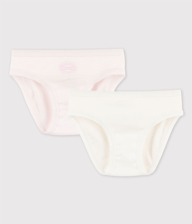 Confezione da 2 slip millerighe bambina multicolore