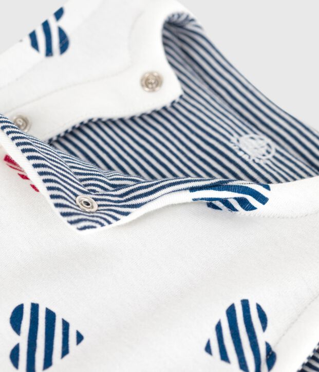 Cardigan senza maniche double face in cotone con stampa neonato rosso/rosso