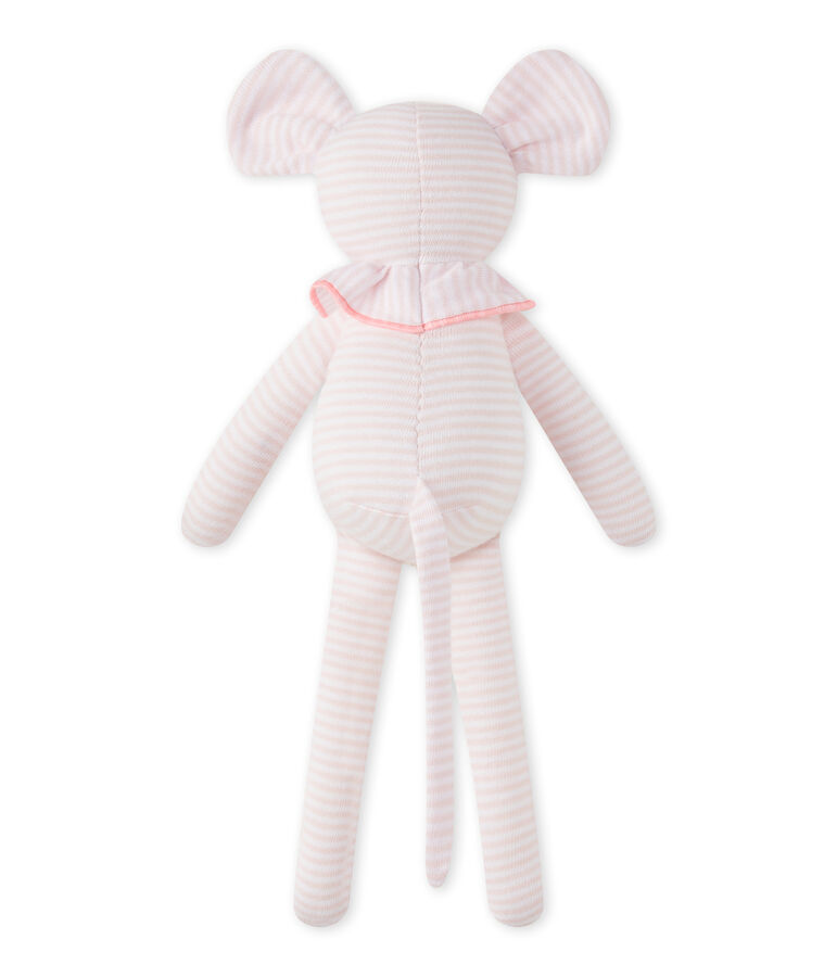 Doudou topolino millerighe rosa/bianco