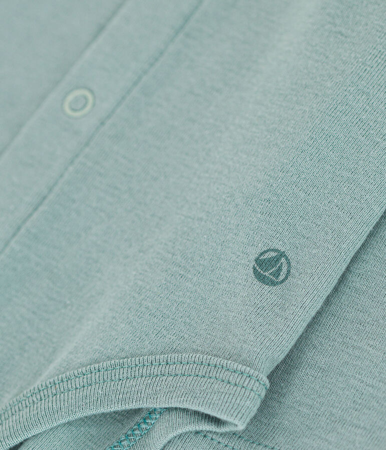 Body a manica lunga con colletto in cotone per beb&egrave; verde PAUL