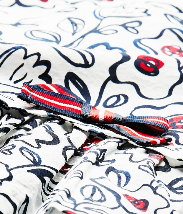 Abito beb&egrave; bambina stampato bianco/multicolore