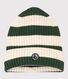 Cappello in maglia a righe con fodera in pile bambino unisex