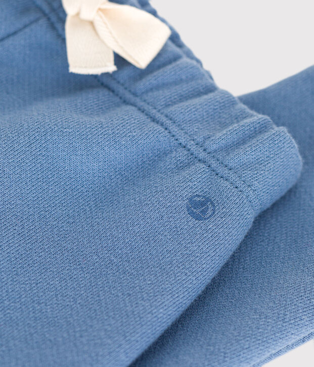 Pantaloni beb&egrave; in tessuto felpato blu