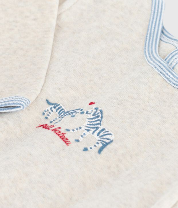 Pigiama in ciniglia tinta unita con apertura sulla schiena neonato MONTELIMAR CHINE