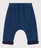 Pantaloni stile sarouel in tessuto felpato effetto denim per bebè blu MEDIEVAL/beige ECRU