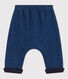 Pantaloni stile sarouel in tessuto felpato effetto denim per bebè