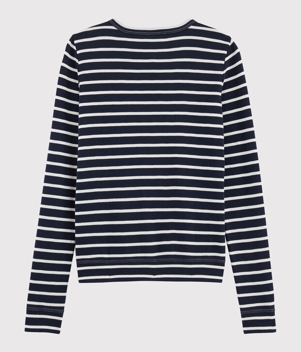 Cardigan iconico Donna blu/bianco
