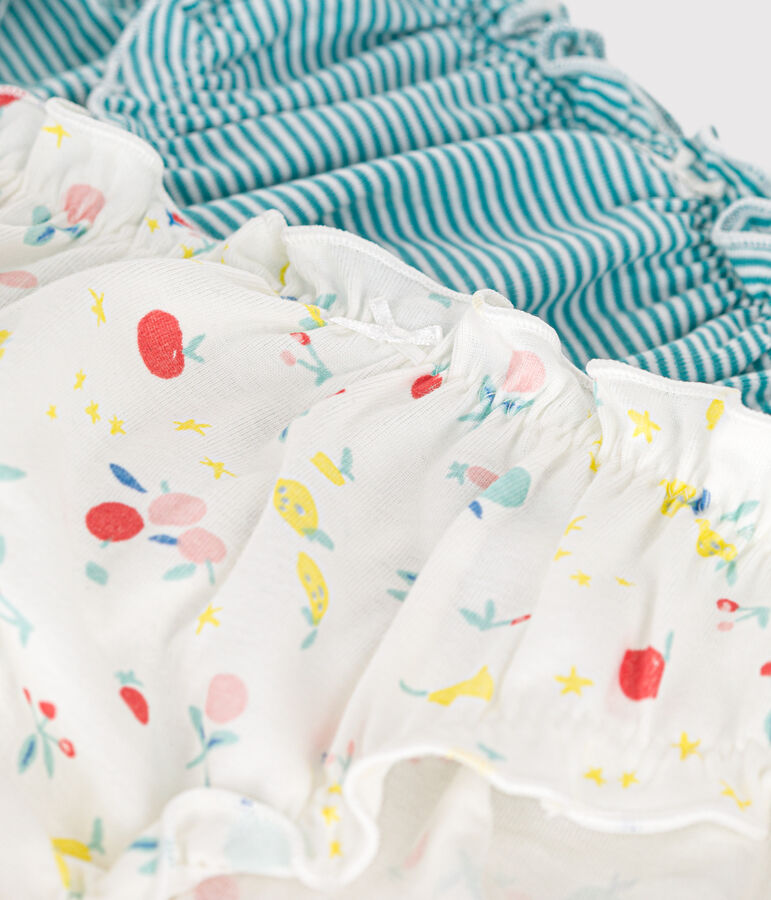 Set di 2 slip froufrou in cotone donna multicolore