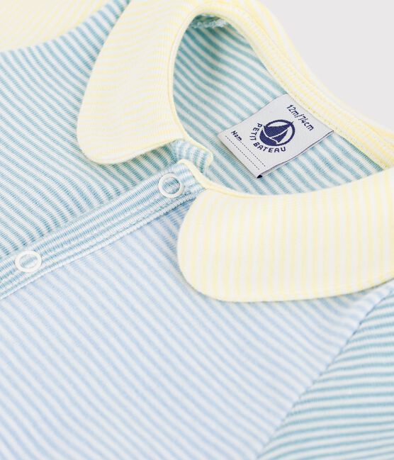 Tutina corta con colletto in cotone neonato MIMI/ MARSHMALLOW