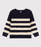Maglione irlandese a righe in cotone unisex blu SMOKING/ AVALANCHE