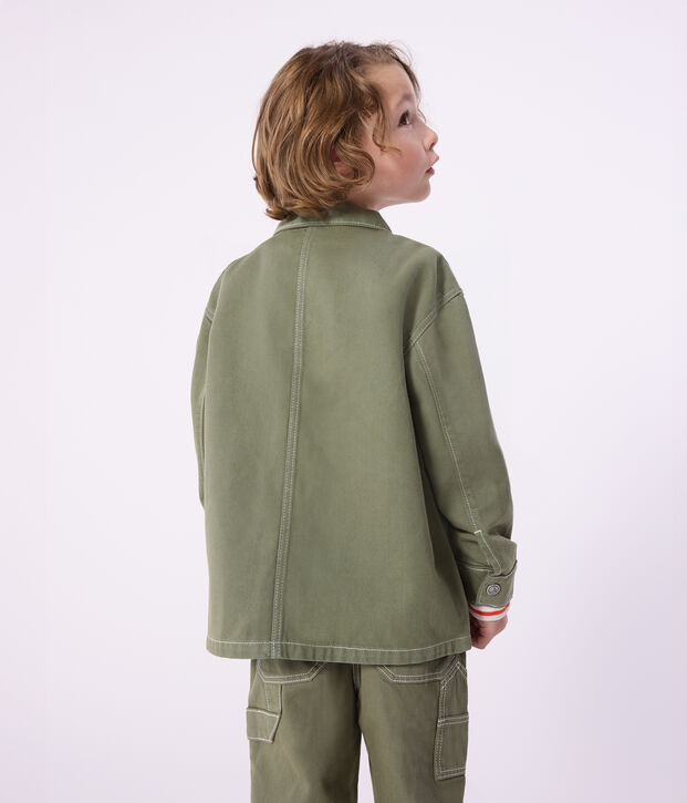 Giacca bambino in cotone tinta unita OLIVINE