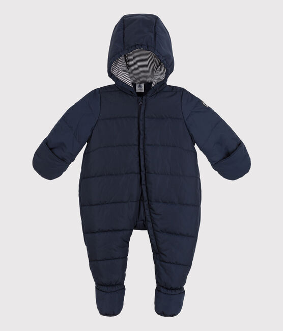 Tutina imbottita bebè in materiale riciclato blu SMOKING