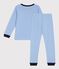 Pigiama in cotone a righe bambino blu EDNA/bianco MARSHMALLOW