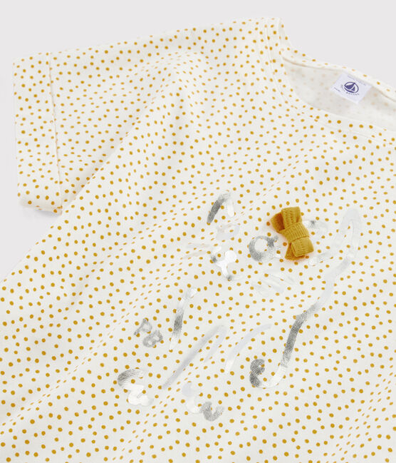 T-shirt con stampa bambina bianco MARSHMALLOW/giallo BOUDOR