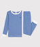 Pigiama con gamba molto aderente bambino in cotone a righe OLYMPIC/ MARSHMALLOW