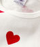 Pigiama bambino cuore in tessuto felpato bianco MARSHMALLOW/rosso TERKUIT