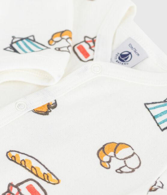 Pigiama in tubique con stampa neonato bianco MARSHMALLOW/bianco MULTICO