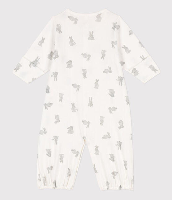 Tutina e sacco nanna con stampa in cotone bianco MARSHMALLOW/grigio GRIS