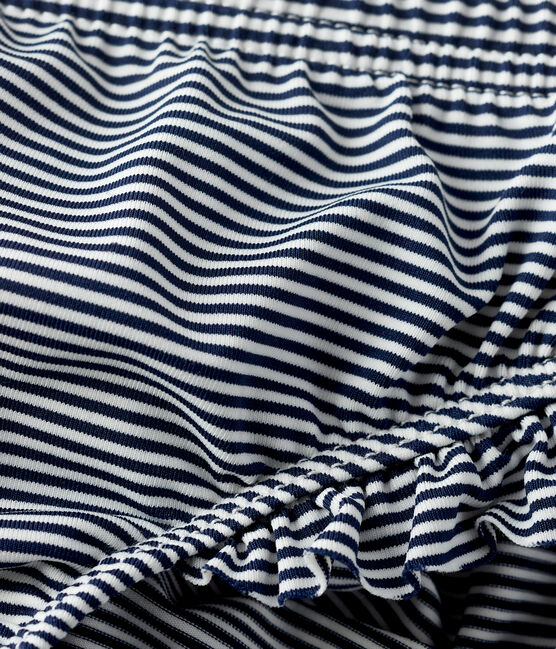 Slip mare in materiale riciclato per bebè blu MEDIEVAL/bianco MARSHMALLOW